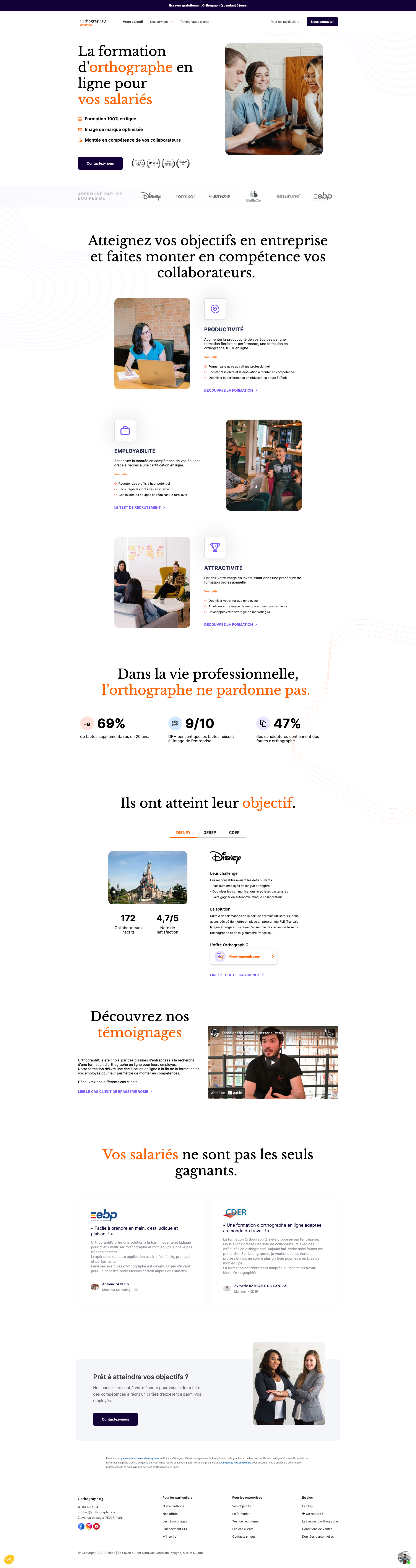 Enterprise page
